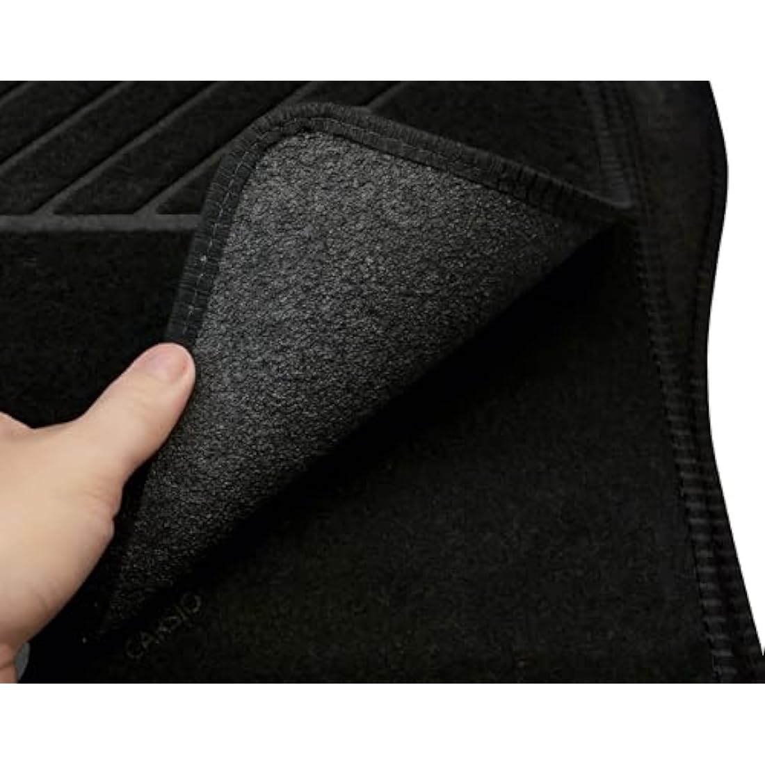 Carsio Carpet Car Mats For Toyota Aygo 2005 to 2014 4 Piece Set With 1 Clip Tailored Fit Floor Mat Complete Accessory Black Custom Fitted - All Weather, Anti-Slip Backing & Black Trim