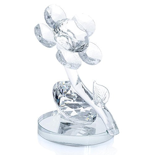 London Boutique Decorative Flower Double Twin Swan with swarovski crystal elements Gift Prsent (Flower)