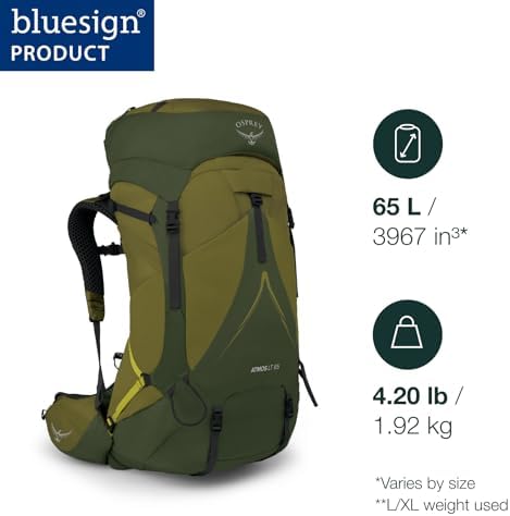 Osprey Men's Atmos Ag Lt 65 Backpack (pack of 1)