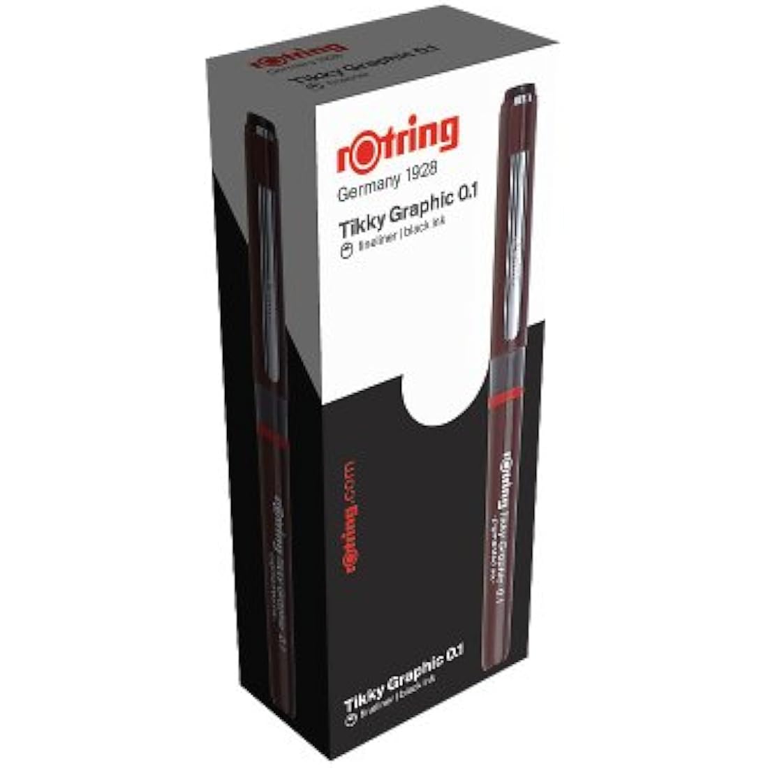 Rotring Tikky Graphic (0.1 mm, 12 felt-Burgundy