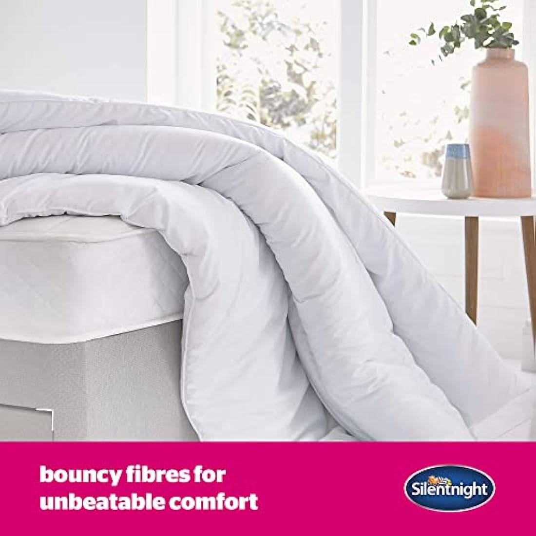 Silentnight Ultrabounce 10.5 Tog Single Duvet – All Year Duvet Quilt Ideal for Summer and Winter – Hypoallergenic and Machine Washable - Single, White