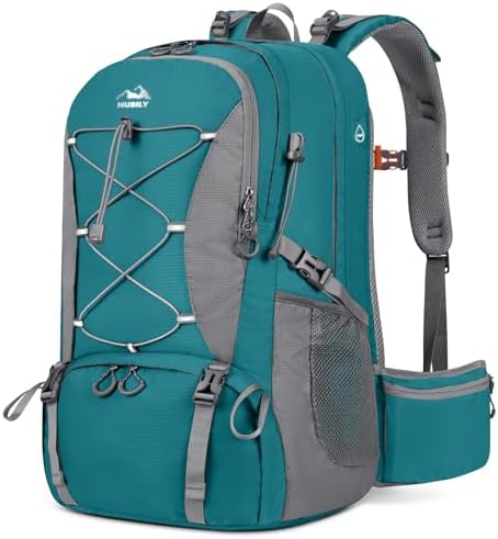 NUBILY Hiking Backpack 50L Waterproof Camping Backpack with Large Shoes Compartment and Wet Pocket Rucksack for Men Women Camping Backpack Lightweight Travel Backpack for Outdoor Sports