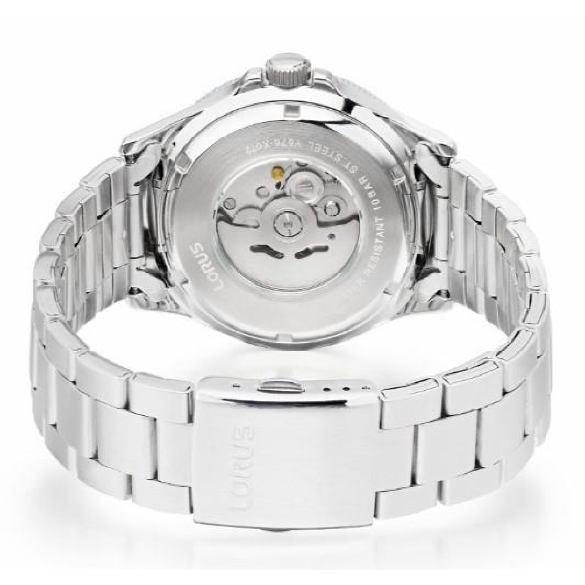 Lorus Mens Automatic Day Date Green Dial Stainless Steel Bracelet Watch RL463BX9