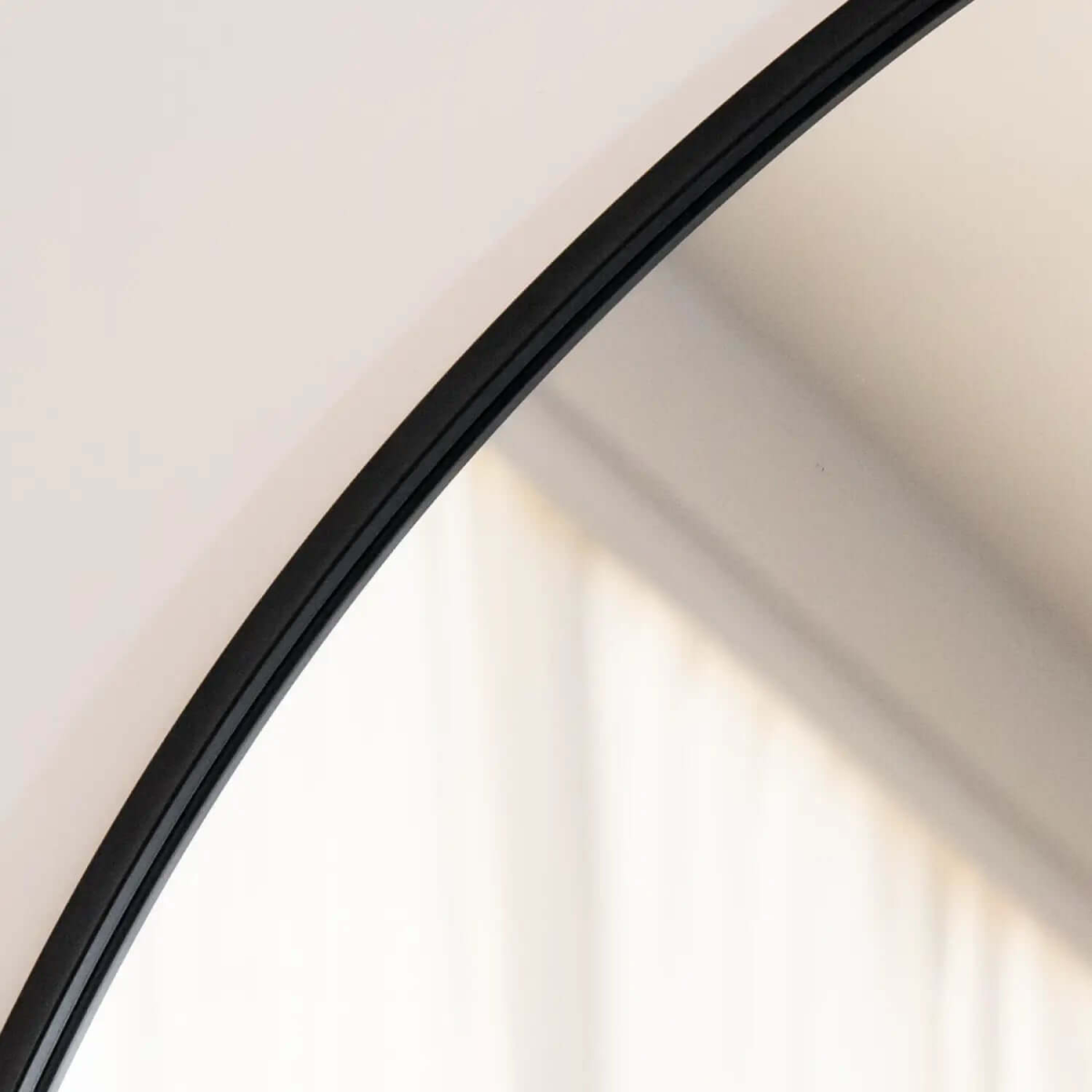 Akiko- Full Length Black Metal Arched Mirror - 200cm x 120cm