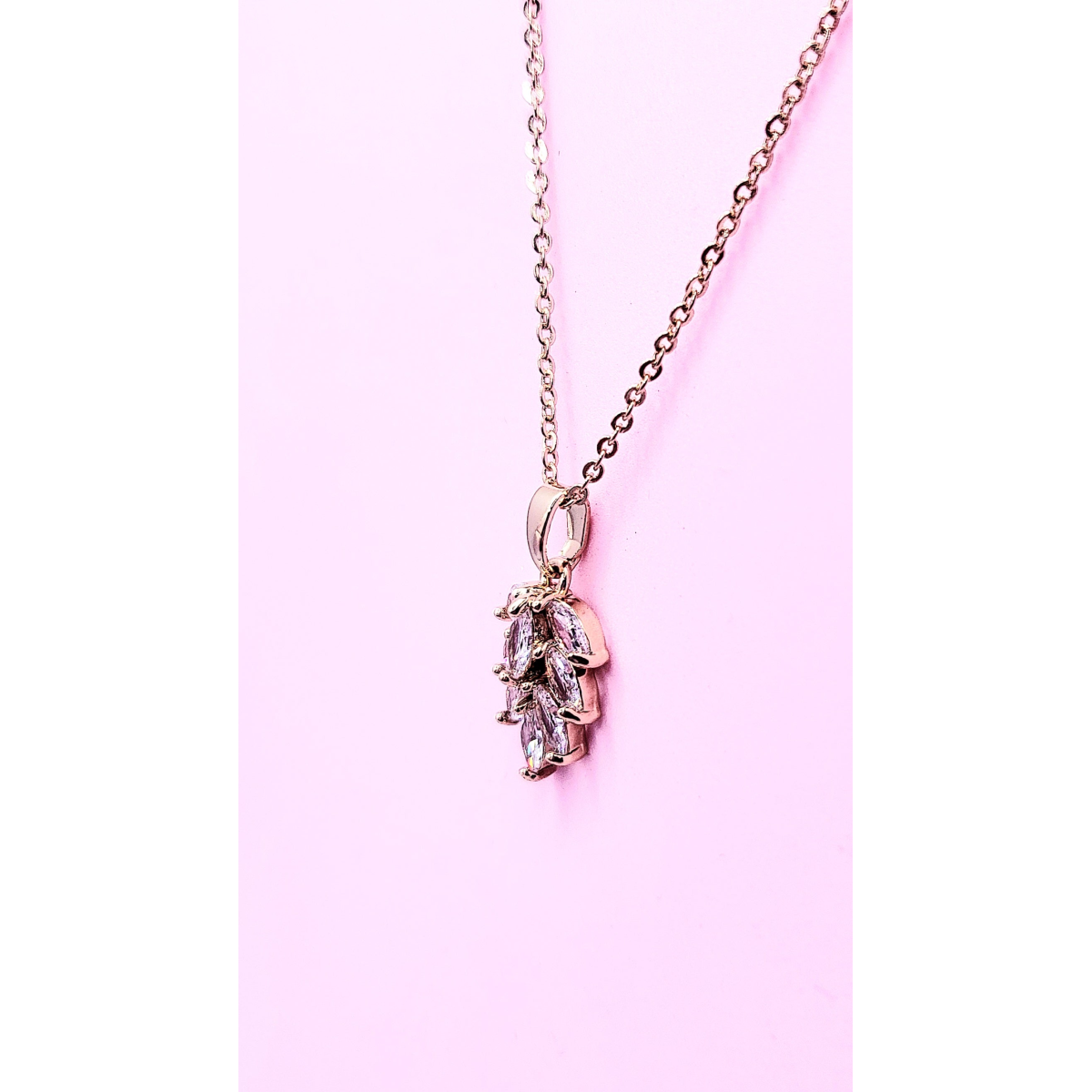 Layered Drop Crystal Necklace