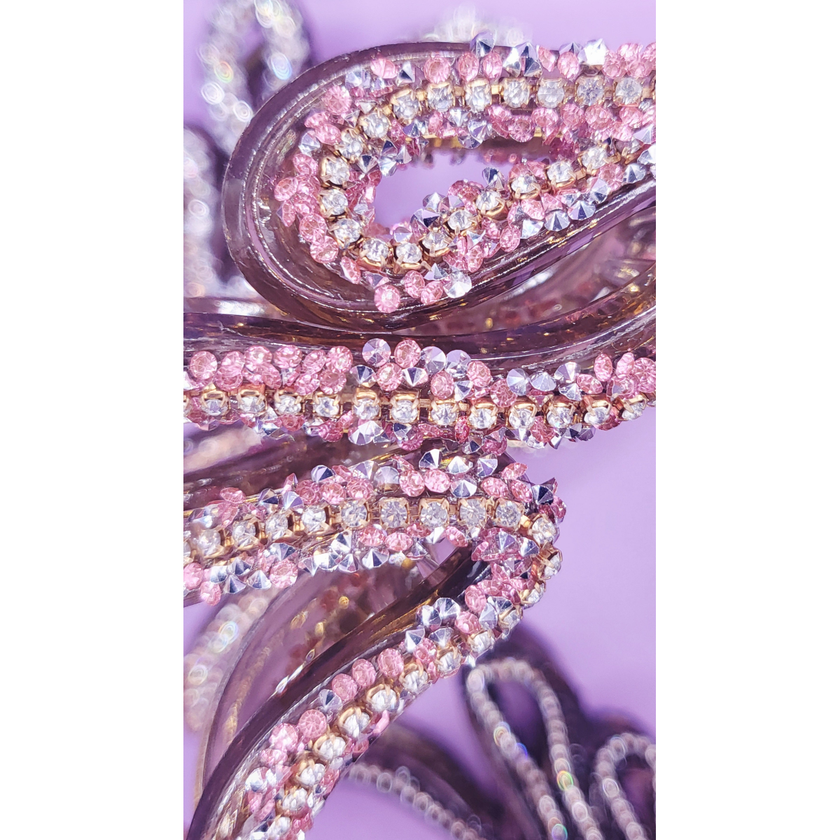 Swirl Rhinestone Sparkly Hair Clamps Pack of 12