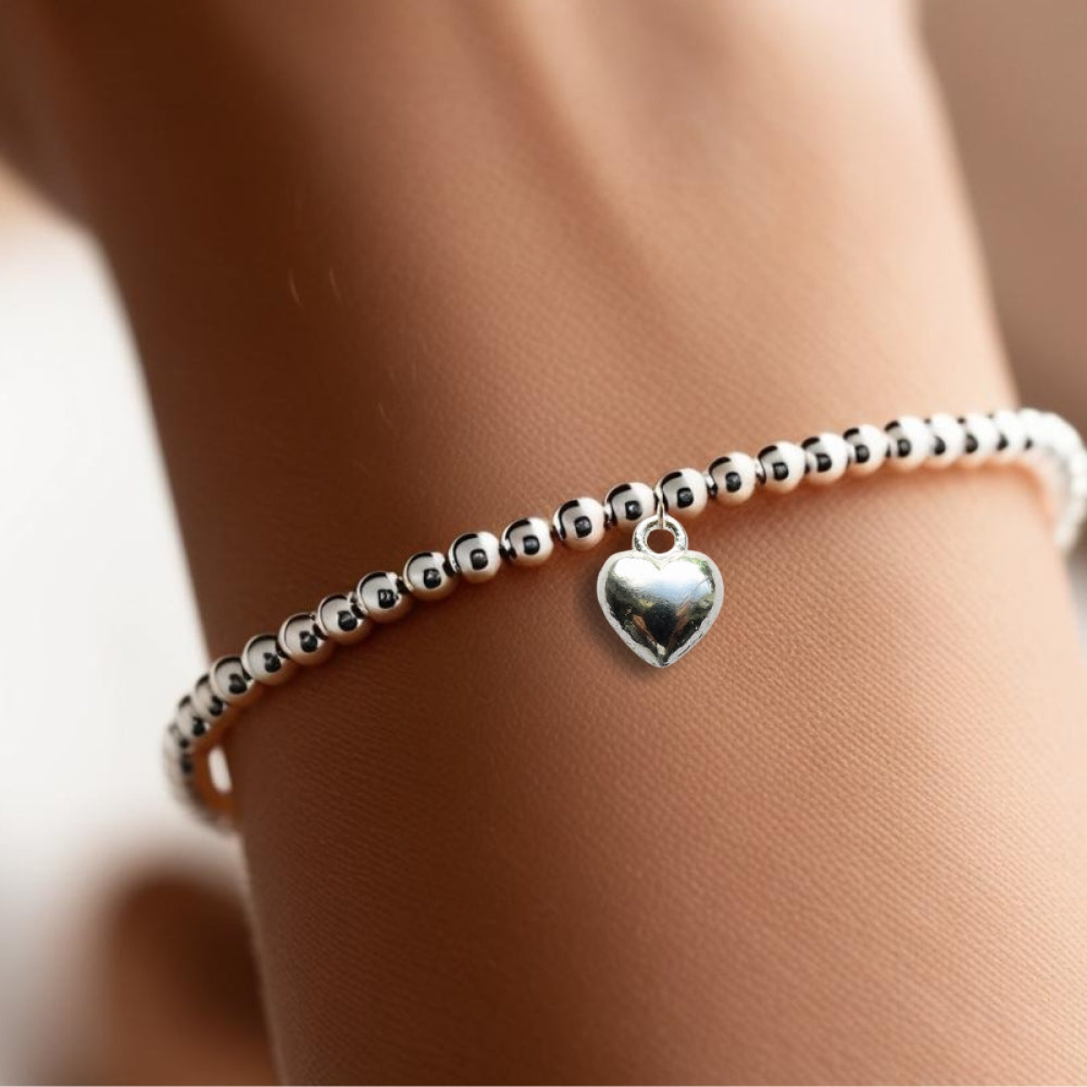 Small Love You Gift Hamper - Silver Heart Bracelet, Chocolates & Candle