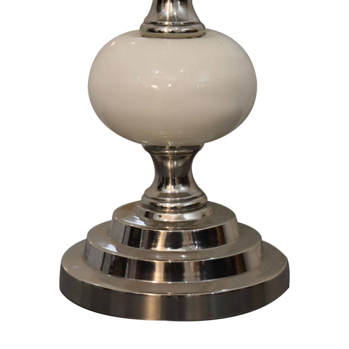 Artisan Furniture Chrome Bubble Candle Holder Set, Blue and White