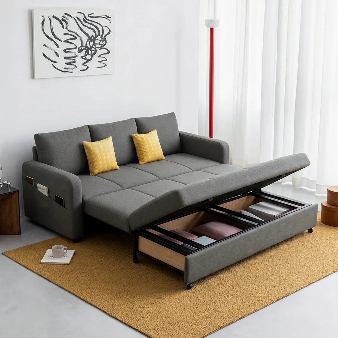 Gabriel Two Seater Sofa Bed, Linen