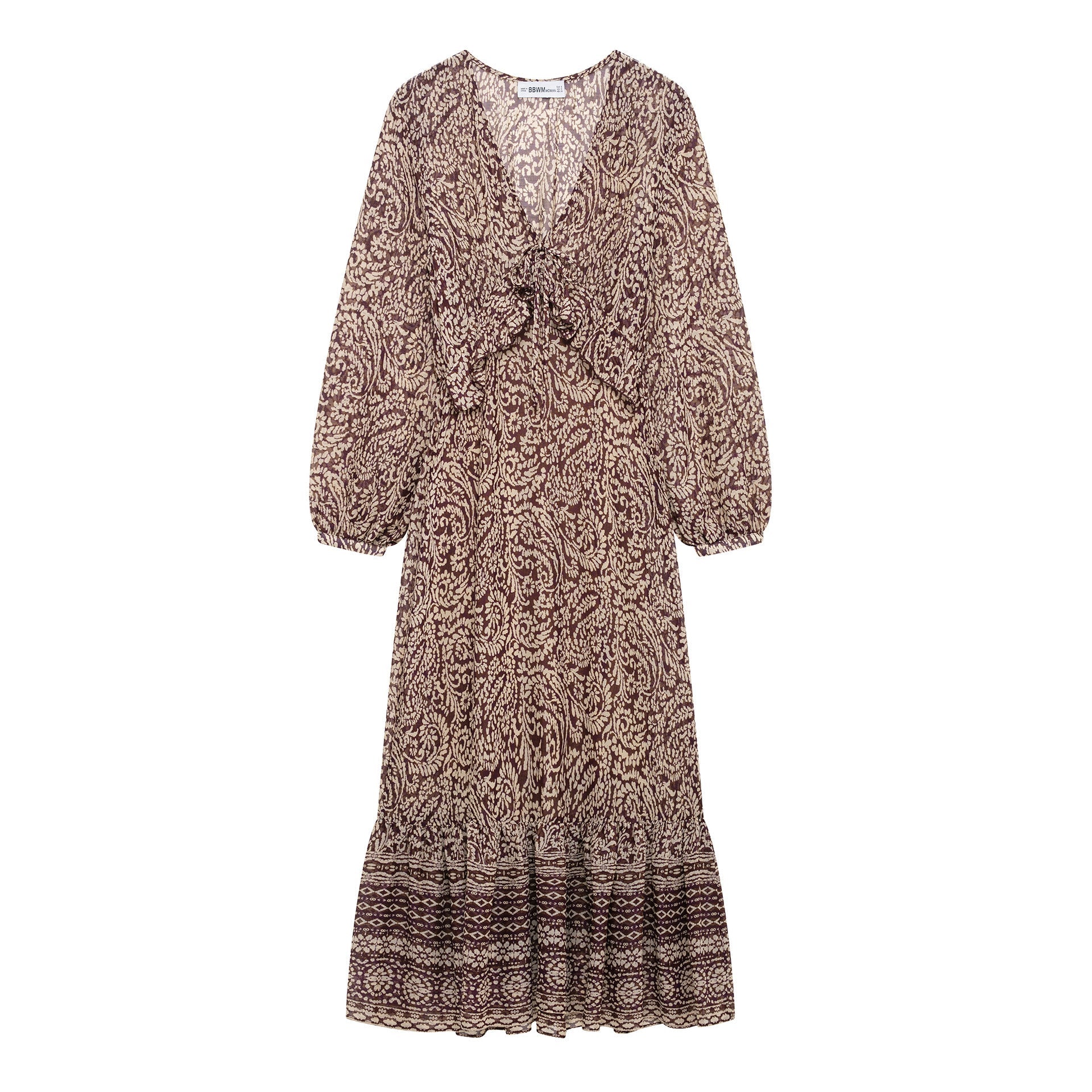 Women's Fashion French Retro Printing Dress