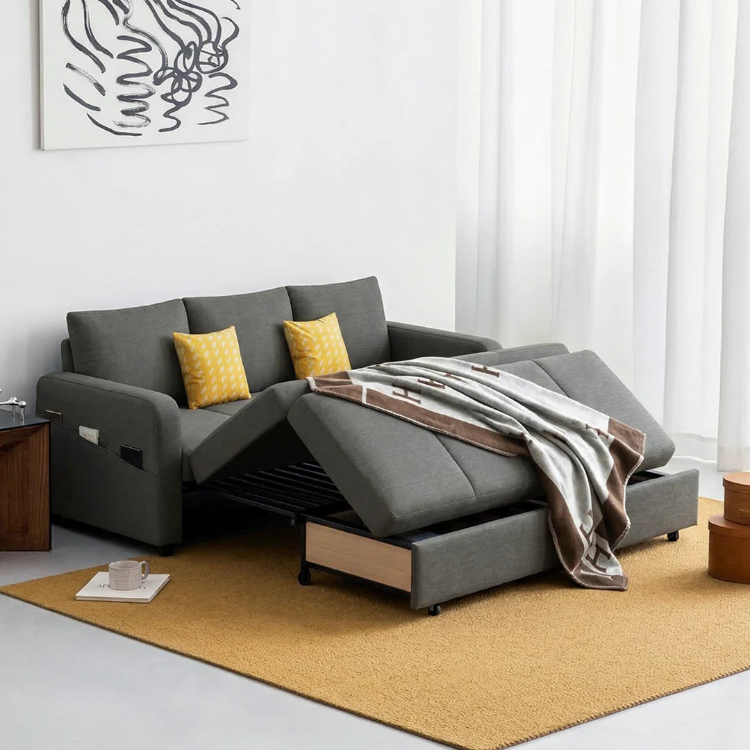 Gabriel Two Seater Sofa Bed, Linen