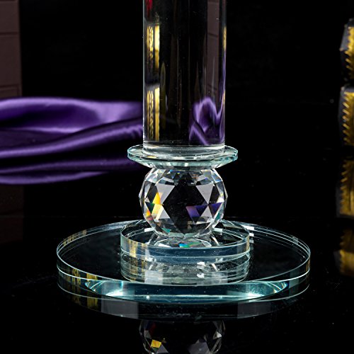 London Boutique Crystal Candelabra Tea Light Candle Holders 5 Arms Decorative with swarovski crystal elements Gift Present (5 Arms)