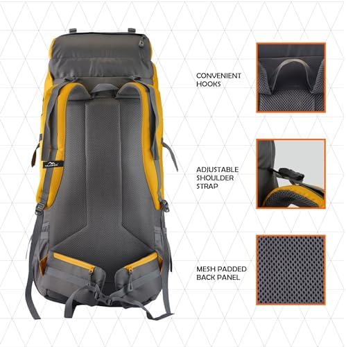 TRAWOC STONEX 60 Ltr Travel Backpack Trekking Rucksack bag for Men & Women Travel Bag Hiking Backback, HK001