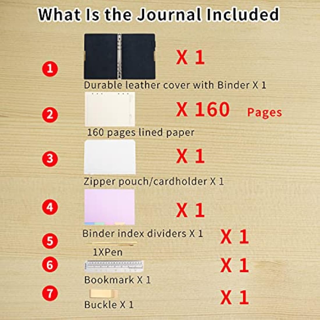 WONDERPOOL A6 Leather Diary Lined Paper Notebook & Pen - Refillable 6 Ring Binder Writing Spiral Journal for Office Travel Work and Plan Agenda (b-Purple, A6)