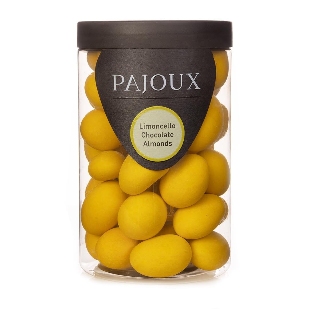 Pajoux Limoncello Chocolate Almonds (Large) 300g | White Chocolate - White Chocolate Covered Nuts - Whole Almond Nuts - Chocolates Almonds - Palm Oil