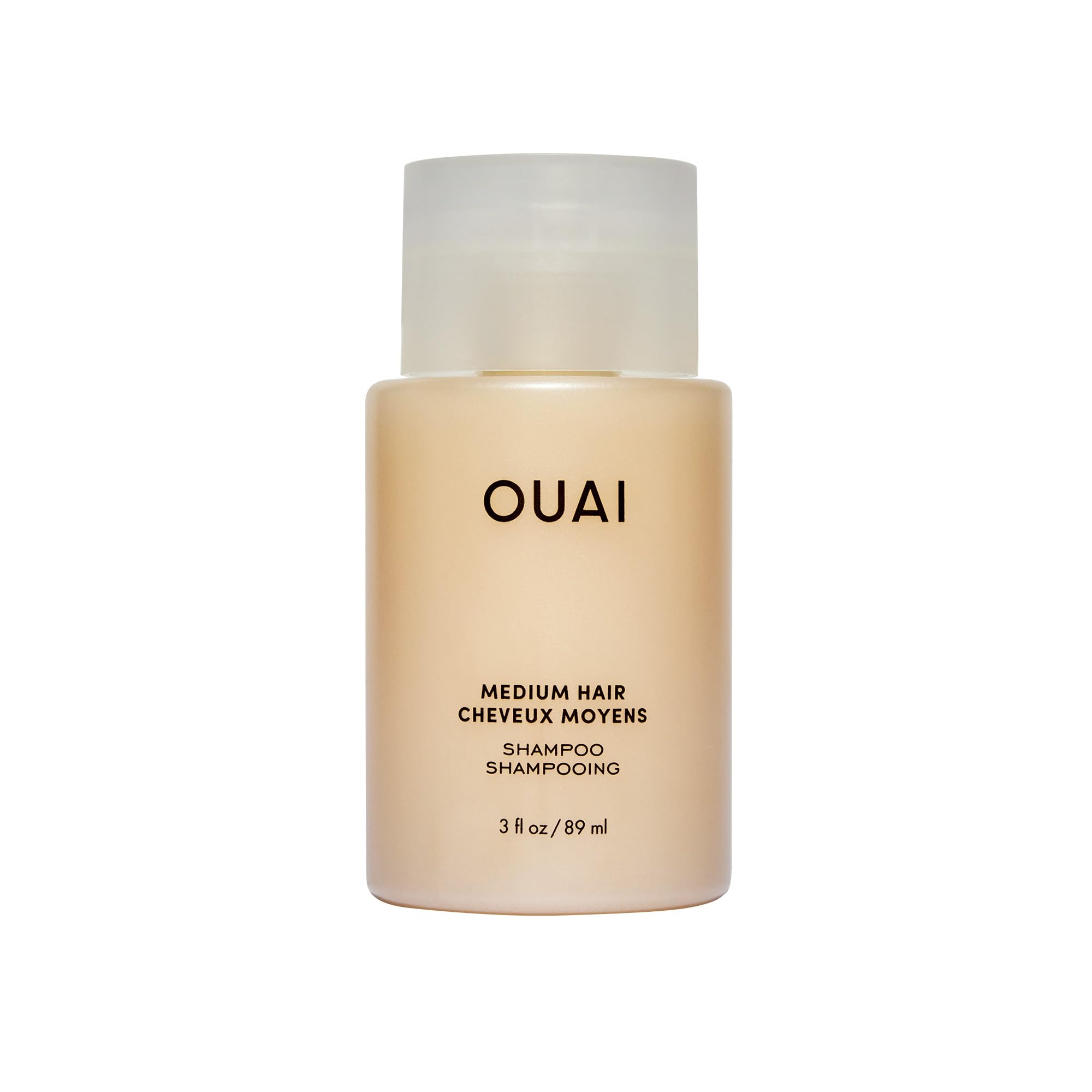 OUAI Medium Shampoo Travel Size - Hydrating Shampoo + Coconut Oil, Babassu, Kumquat Extract + Keratin - Strengthens, Nourishes, Adds Shine - Paraben,
