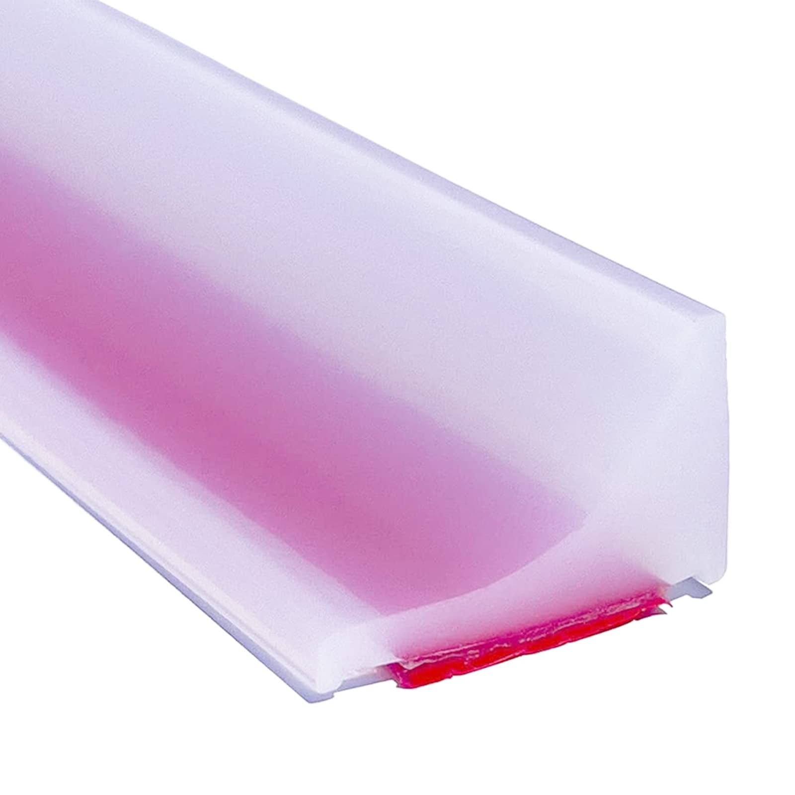 Esufeir 118"/3M Clear Wet Room Floor Barrier,Silicone Shower Door Threshold Water Dam,Worktop Edging Water Retaining Seal Strip,Self-Adhesive Water