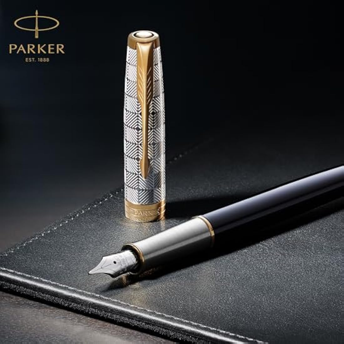 Parker Sonnet Fountain Pen | Stainless Steel with Palladium Trim | Fine Nib | Gift Box