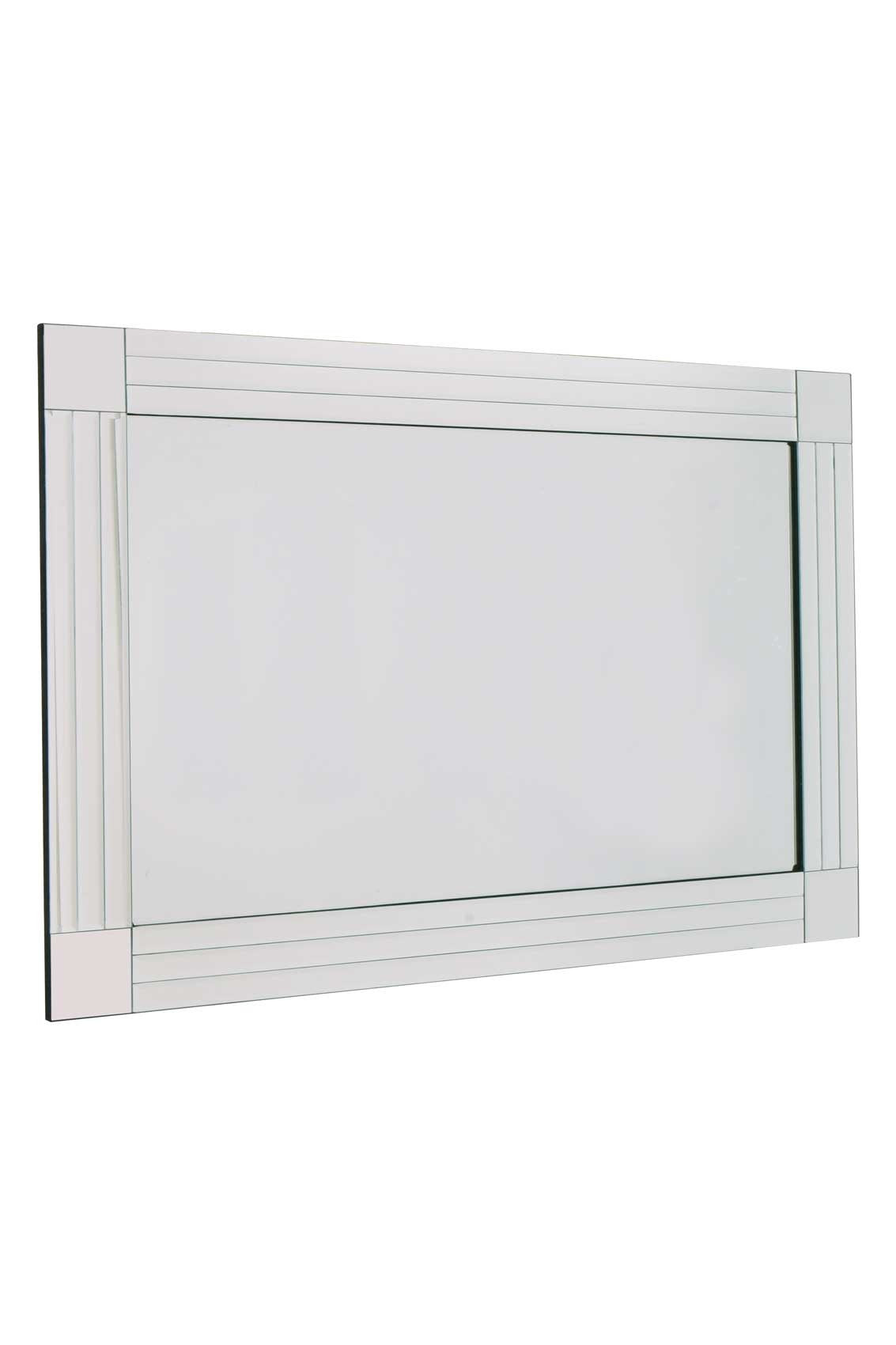 Silver Triple Bevelled Venetian Wall Mirror 3Ft X 2Ft (91cm X 61cm)