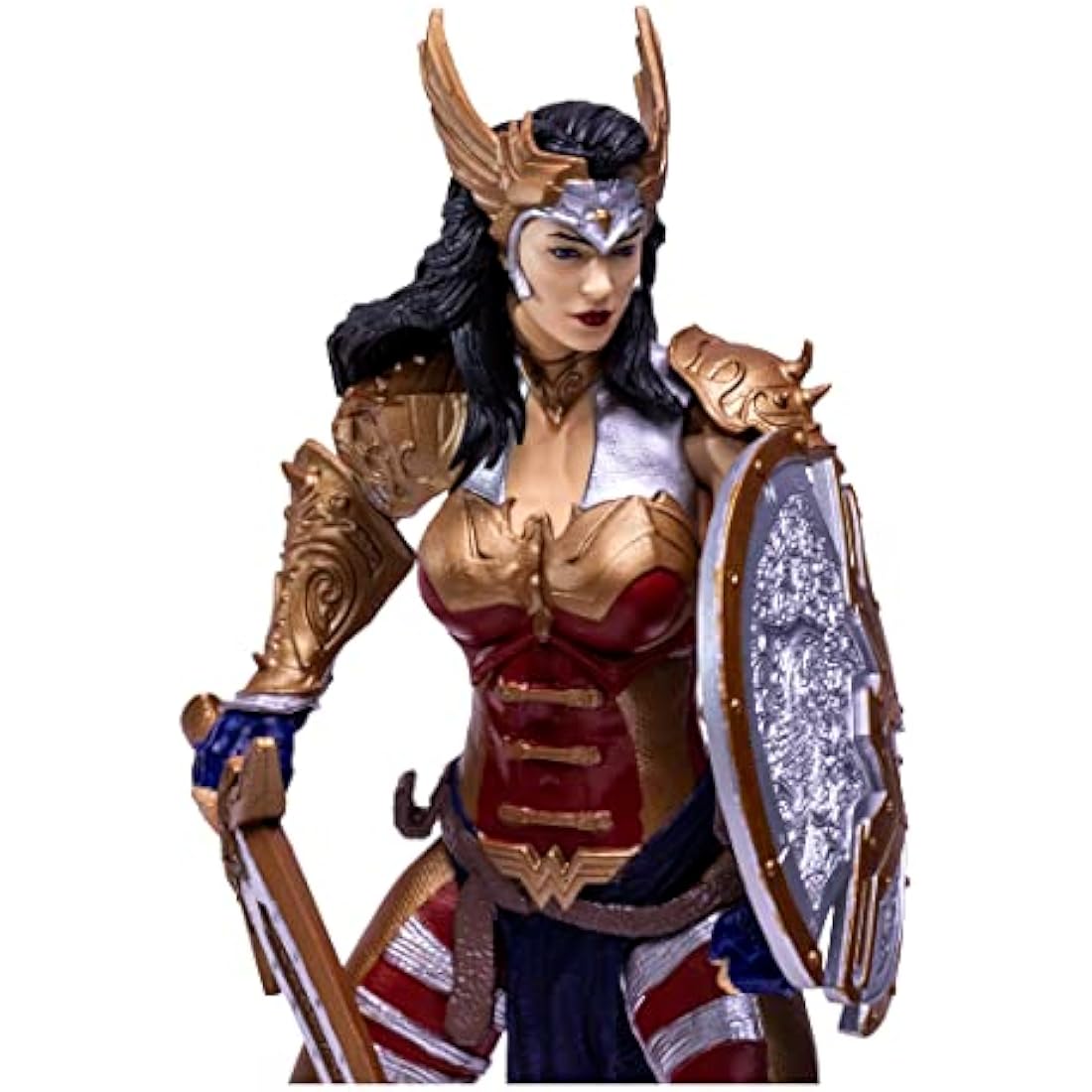 McFarlane Toys, DC Multiverse Wonder Woman Premium Gold Label 7-inch Action Figure with 22 Moving Parts, Collectible DC Figure with Unique Collector Character Card – Ages 12+