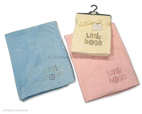 Baby Waffle Fleece Wrap Cream Blanket - Little Hugs