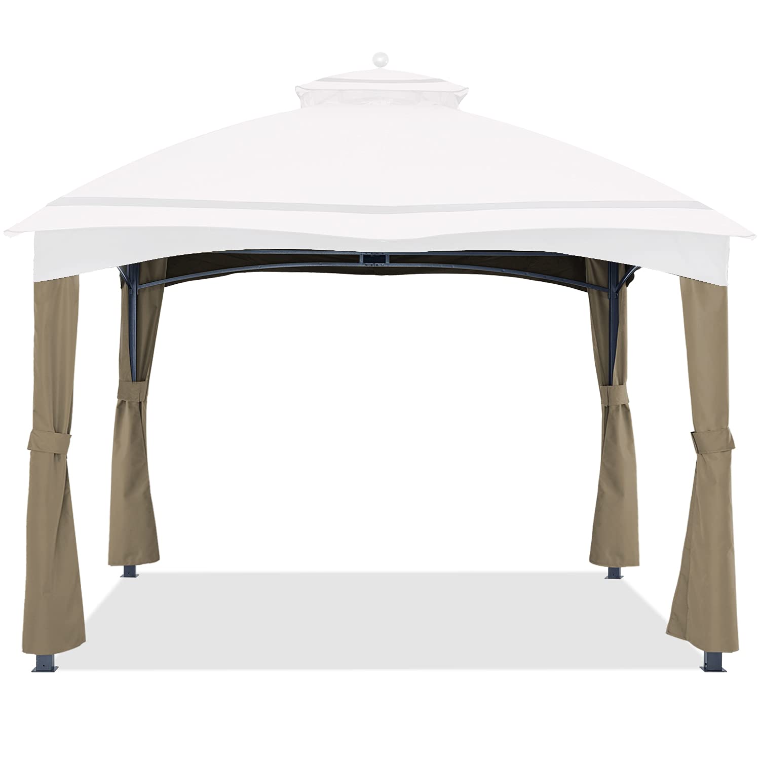 ABCCANOPY Replacement Corner Curtains for Lowe's Allen Roth 10X12 Gazebo #GF-12S004B-1 (Khaki)