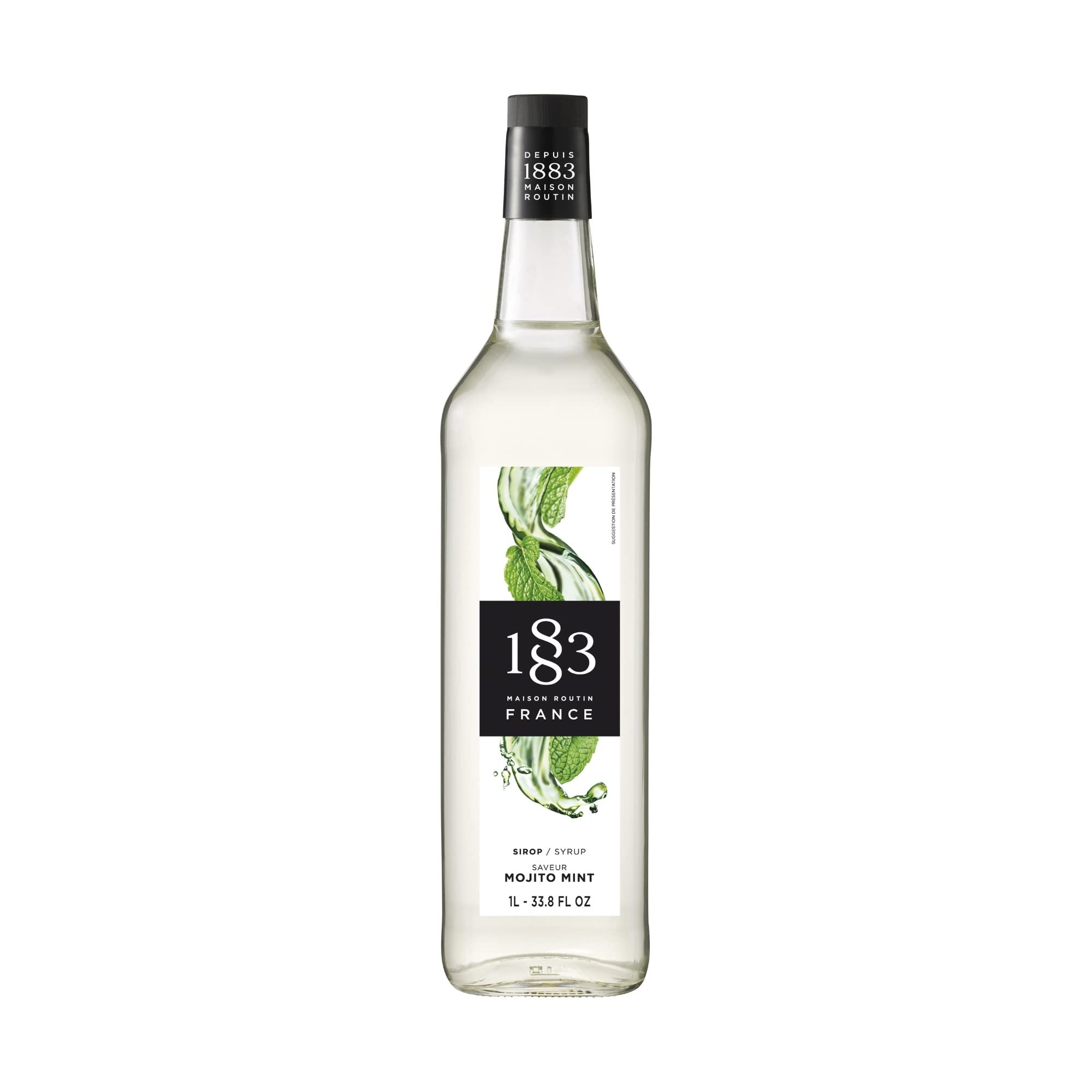 1883 Maison Routin Premium Mojito Mint Syrup ? Refreshing Herbal Flavour for Cocktails, Lemonades and Mocktails ? Vegan-Friendly, No Preservatives ?