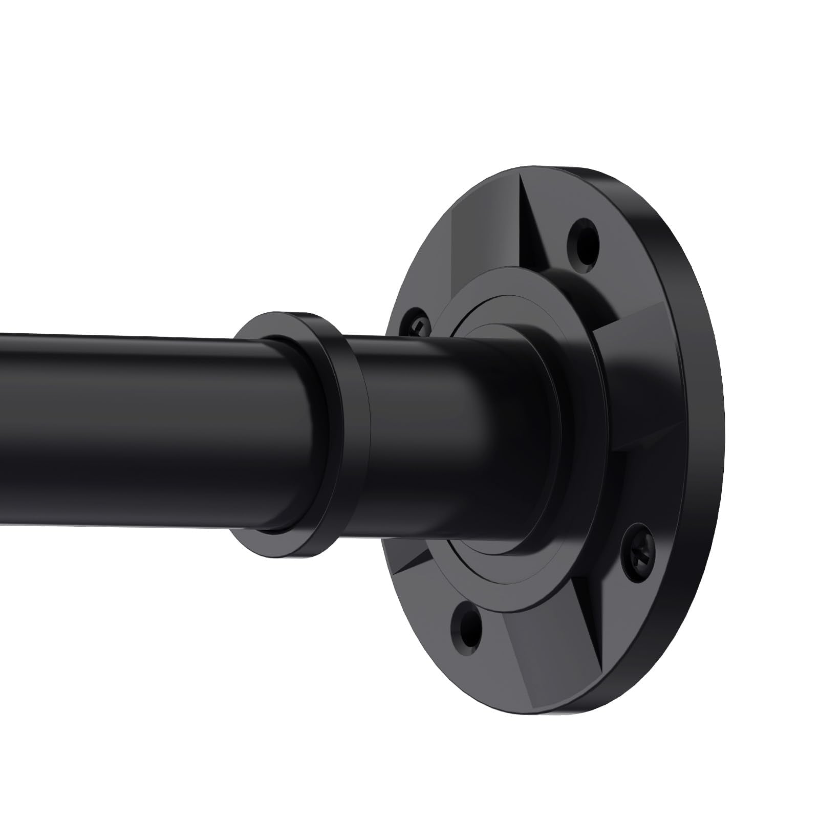 Matte Black Extendable Shower Curtain Rod Tension Pole, Curtain Poles No Drilling Adjustable Telescopic Rods Extendable for Kitchen Cupboard Bathroom