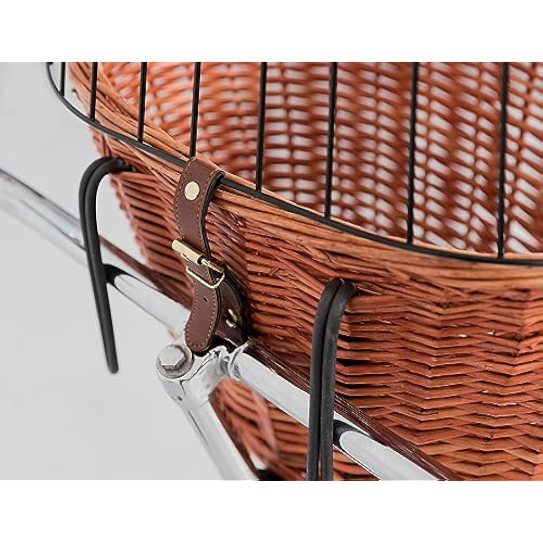 Trixie 2806 Front dog bike basket, 44 × 48 × 33 cm, natural