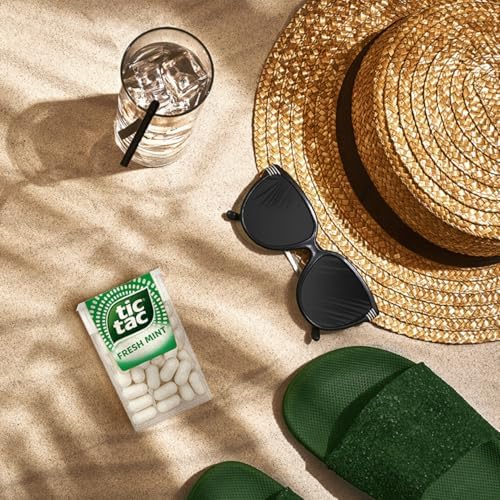 Tic Tac Fresh Mint Sweets, Tic Tacs Sweets for Party Bags, On the Go Refreshment, Bulk Box of 8 x 200 Fresh Mints