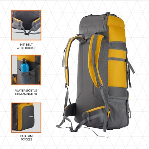 TRAWOC STONEX 60 Ltr Travel Backpack Trekking Rucksack bag for Men & Women Travel Bag Hiking Backback, HK001