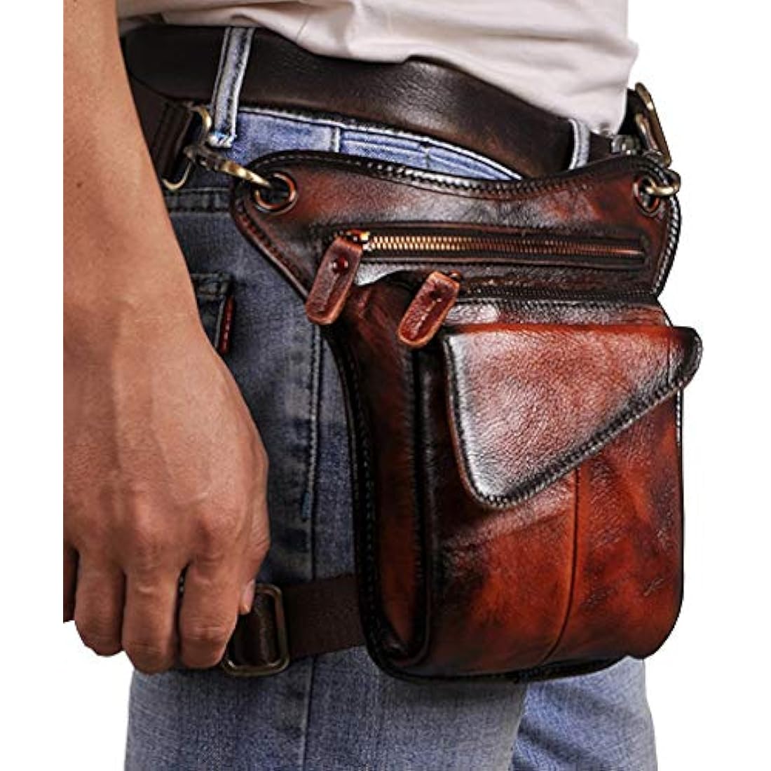 Leather Waist Pack for Men Women