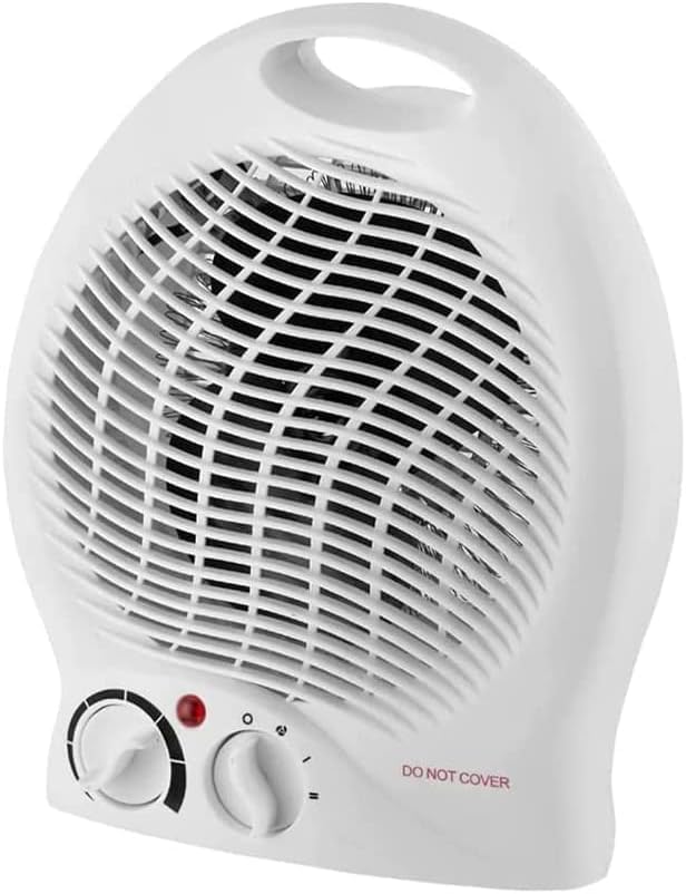AMAJ Thermo Fan Heater with 2 Heat Settings and Overheat Protection | Portable and Lightweight | 2000W, White and Dark (Thermo Fan Heater 2000W)