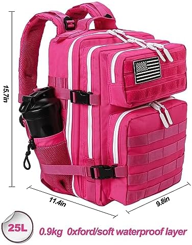 LHI Tactical Military Backpack for Men and Women 25L/35L Army Assault Pack Bag Small Rucksack with Bottle Holder