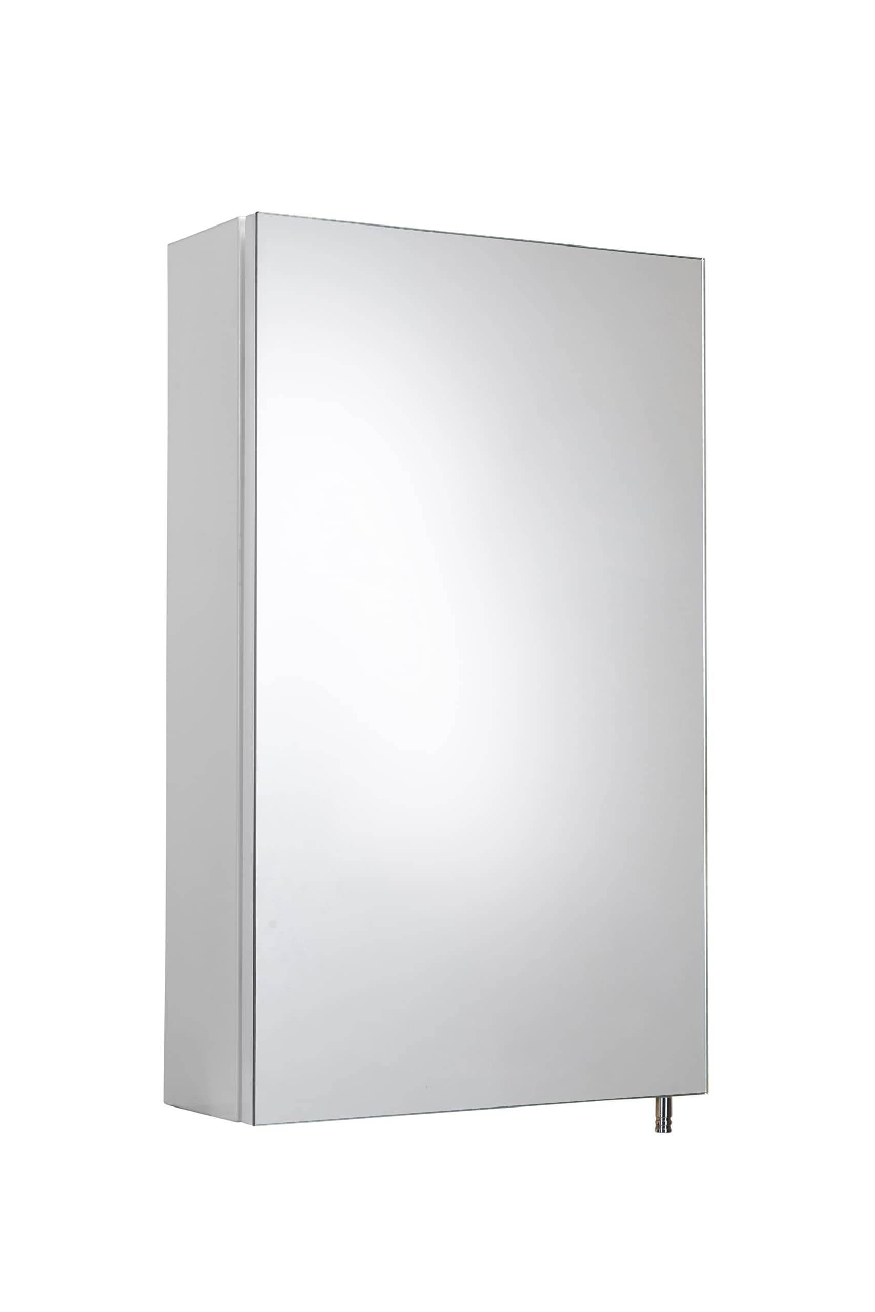 Croydex Cullen White Steel Bathroom Mirror Cabinet, Single Door Cabinet with Adjustable Internal Shelf, Pre-Assembled & All Hardware Included, Help