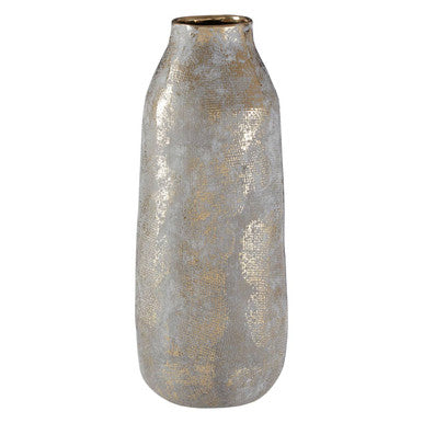 Orvena Large Grey and Gold Ceramic Vase