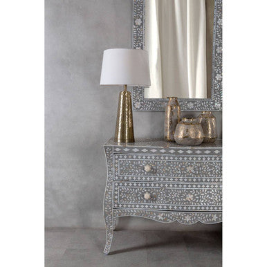 Orvena Large Grey and Gold Ceramic Vase