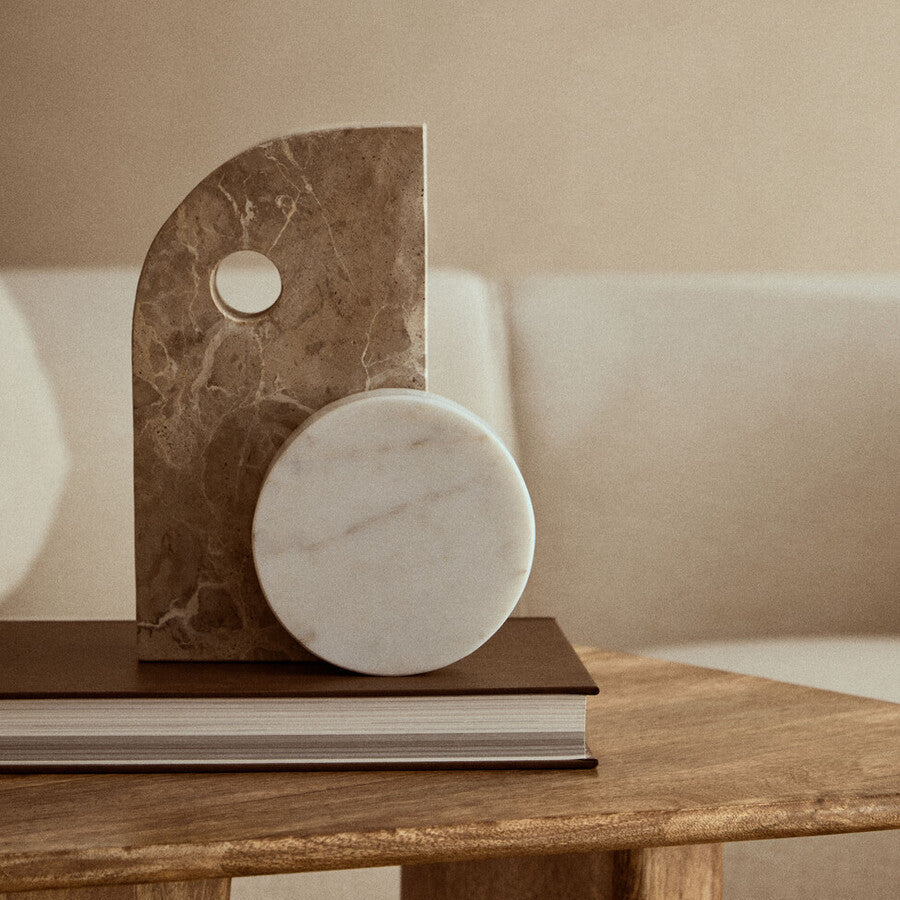 Santino Chocolate And White Marble Sculpture