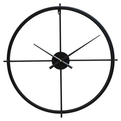 Kent 60cm Dia Large Black Finish Wall Clock