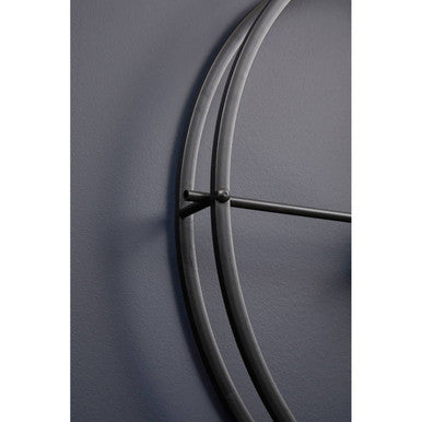 Kent 60cm Dia Large Black Finish Wall Clock