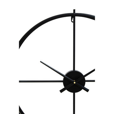 Kent 60cm Dia Large Black Finish Wall Clock