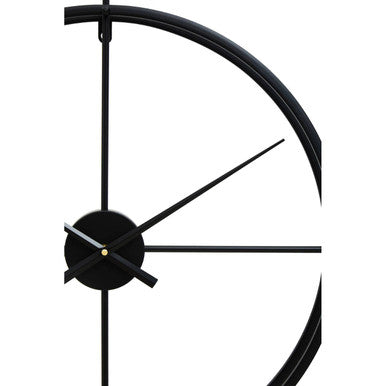 Kent 60cm Dia Large Black Finish Wall Clock