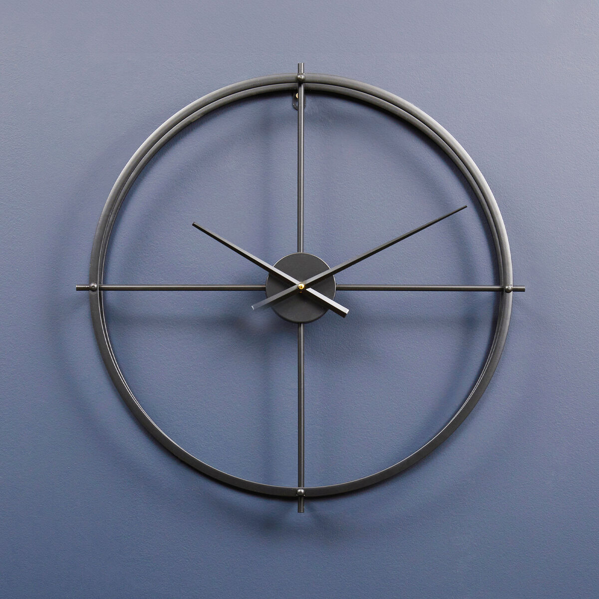 Kent 60cm Dia Large Black Finish Wall Clock