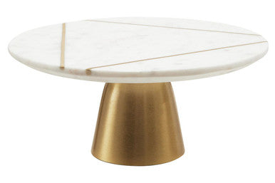 Omari White Marble Cake Stand