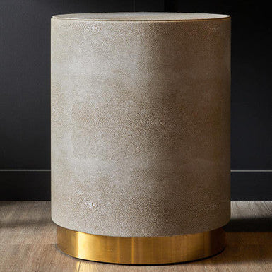 Cadio Shagreen Effect Round Stool