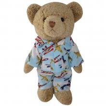 powell craft teddy bear with plane pyjama 30cm