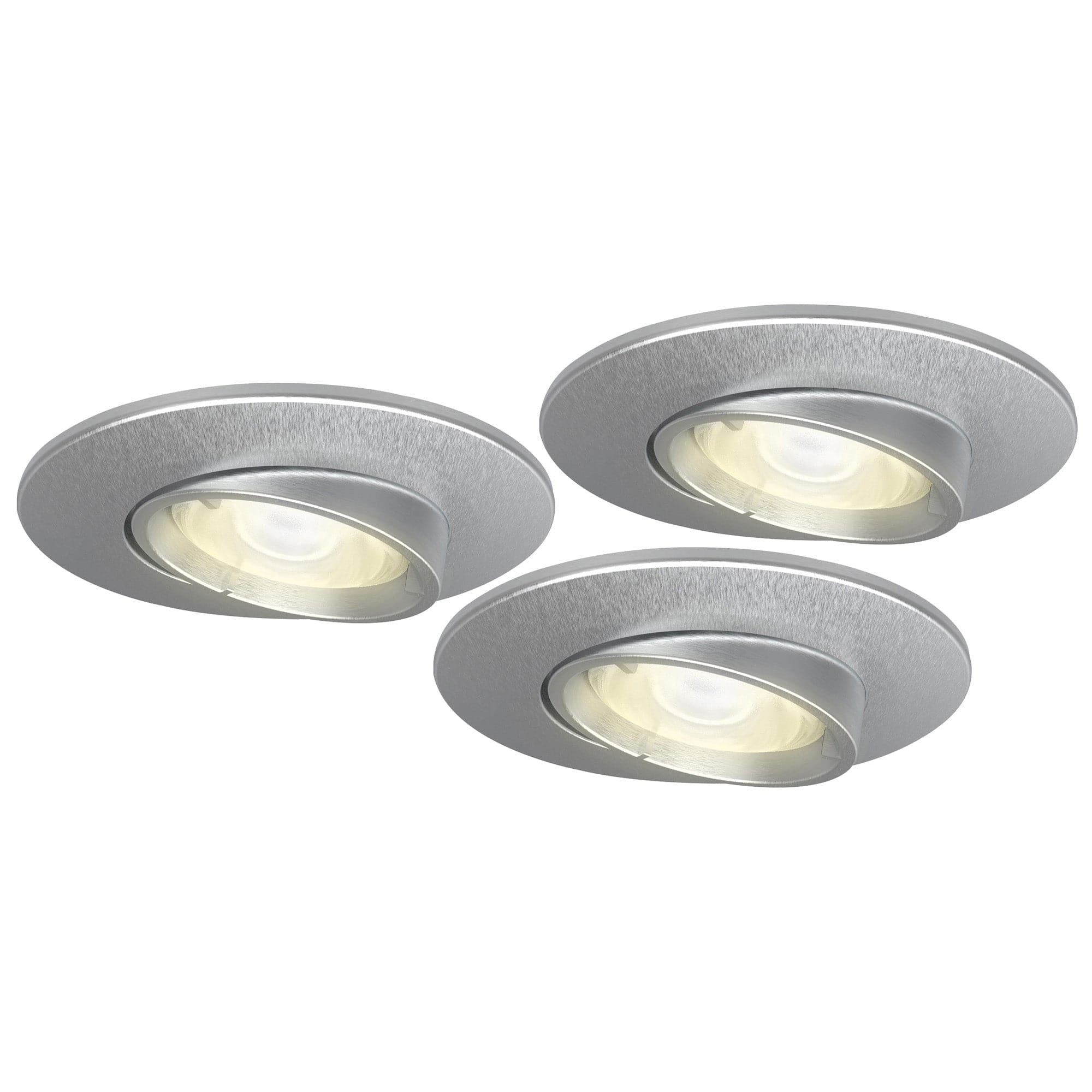 4lite WiZ Connected Fire-Rated IP20 GU10 Smart Adjustable LED Downlight - Satin Chrome