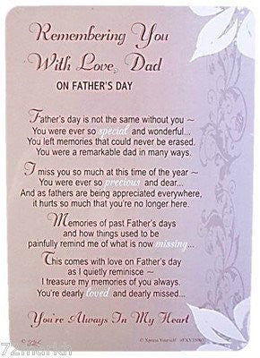 Xpress-vous Remembering You Dad Father's Day card