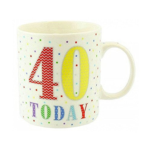Milestone anniversaire - Tasses Porcelaine Fine '40 aujourd'hui' et cadeau - lp33522