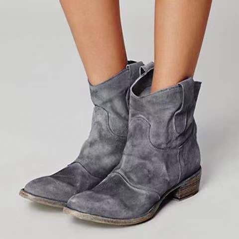 Square Heel Low Martin Boots
